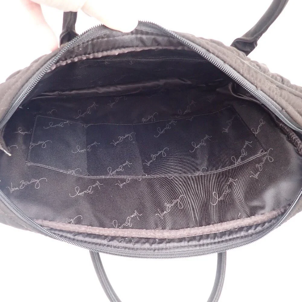 Vera Bradley Brown Quilted Laptop Bag Briefcase Travel